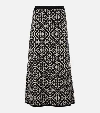 's Max Mara Babele Wool And Cashmere Midi Skirt In Black