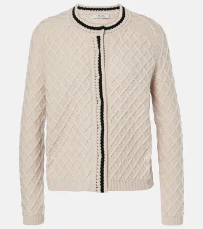 's Max Mara Baviera Wool And Cashmere Cardigan In White