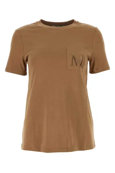 's Max Mara Caramel Cotton Madera T-shirt In Brown