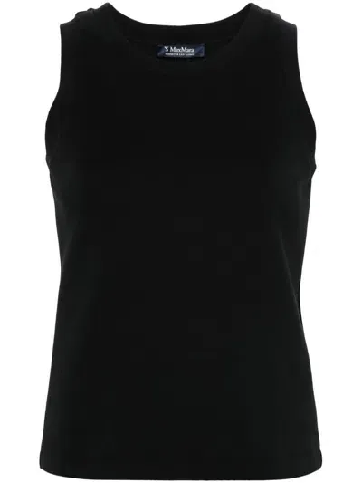 's Max Mara Cotton Tank Top In Black