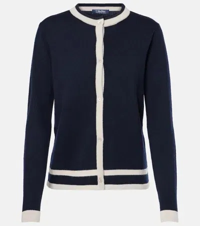 's Max Mara Ere Wool And Cashmere Cardigan In Blue