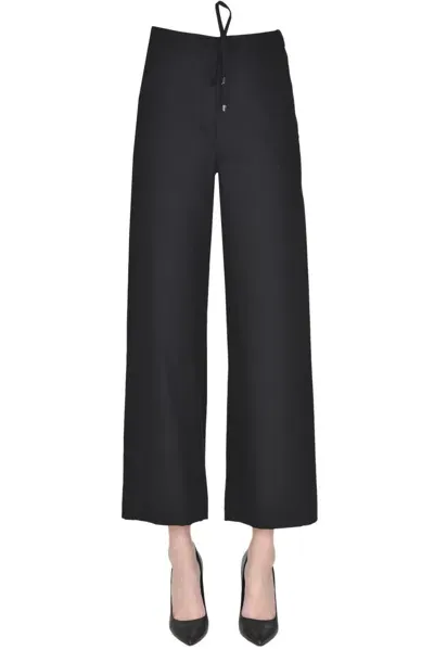 's Max Mara Floria Wool Trousers In Black