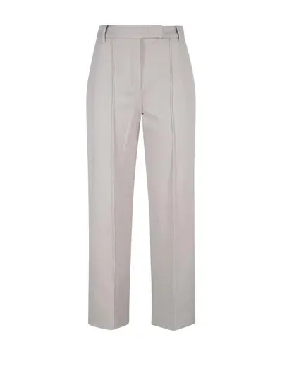 's Max Mara High Waist Straight Leg Pants In Ecru