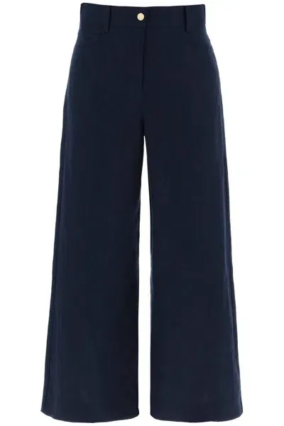 's Max Mara Lapo Linen Canvas Pants For Men In Blue