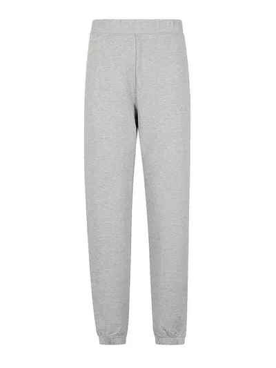 's Max Mara Logo Embroidered Straight Leg Pants In Grey