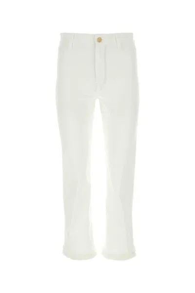 's Max Mara High Waist Flared Pants In White