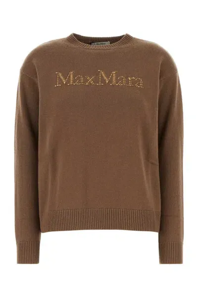 's Max Mara Caramel Wool Blend Kassel Sweater In Brown