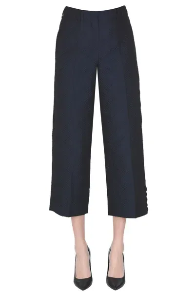 's Max Mara Pier Trousers In Navy Blue