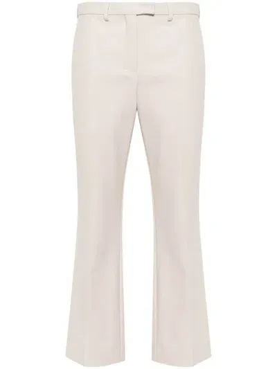 's Max Mara Pressed-crease Cropped Trousers In Nude