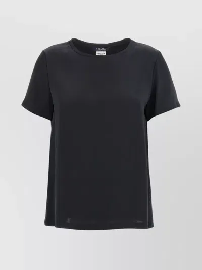 's Max Mara 'rebecca' Plain Pattern Top With Short Sleeves In Black