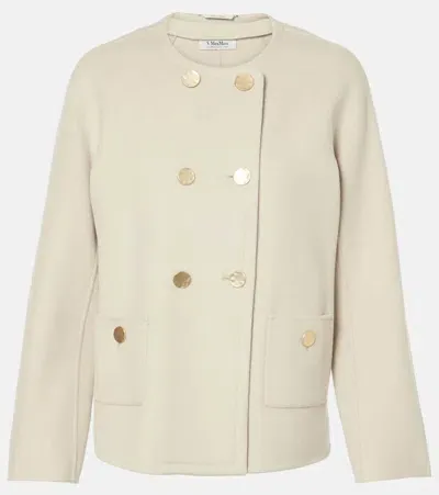 's Max Mara Samantha Virgin Wool Peacoat In White