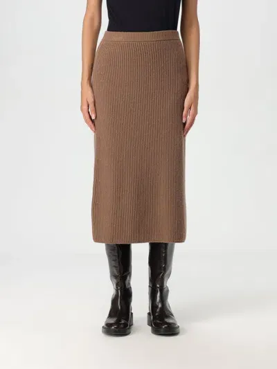 's Max Mara Just Knit Midi Skirt In Camel