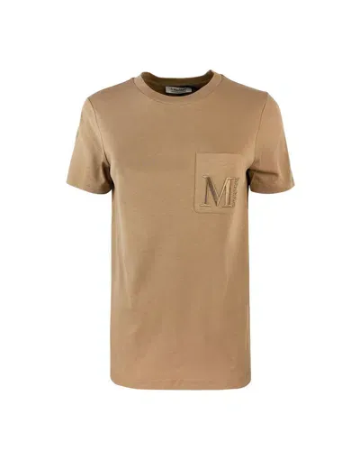 's Max Mara T-shirt Madera In Maglia Cammello In Grey