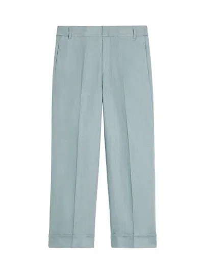 's Max Mara Salix Linen Straight Pants In Azure