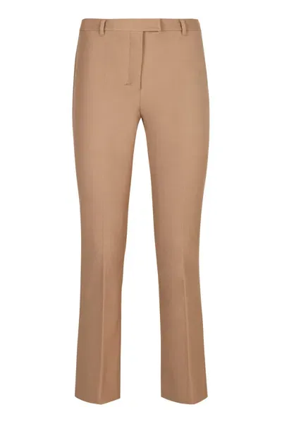 's Max Mara Umanita Cotton Blend Trousers In Brown