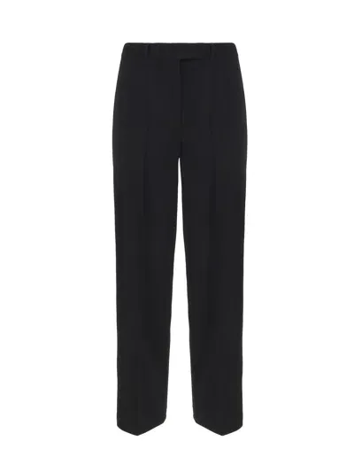 's Max Mara Cropped Pintuck-detail Trousers In Black