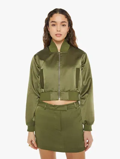 Sablyn Cala Shrunken Bomber Jacket In Olive