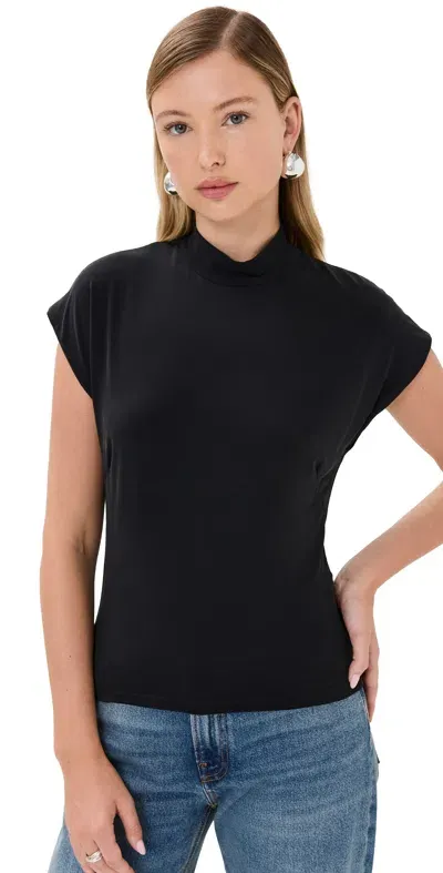 Sablyn Mock Neck Tank Black