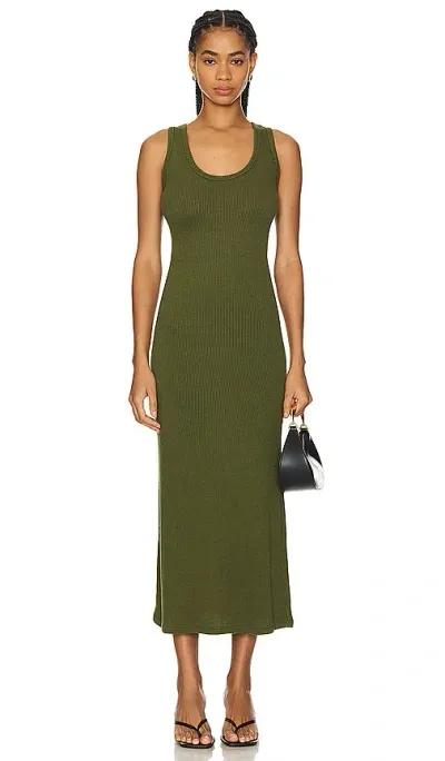 Sablyn Roxanne Scoop Neck Dress In Olive