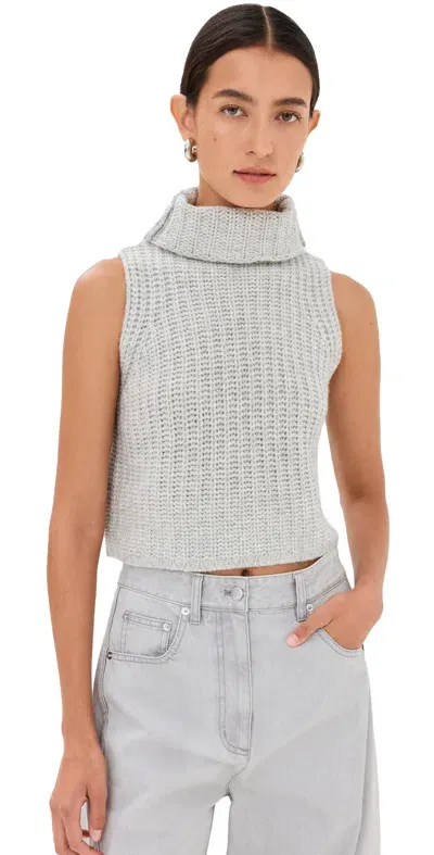 Sablyn Saige Sleeveless Cashmere Sweater Foggy