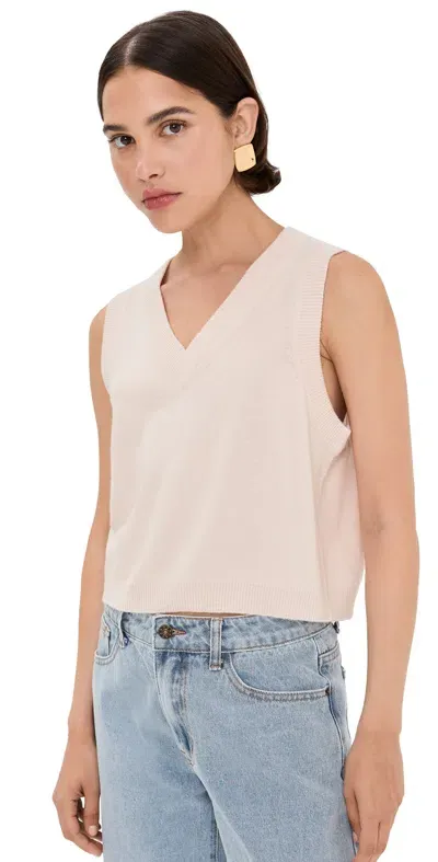 Sablyn Sterling Cropped V Neck Boxy Tank Mallow