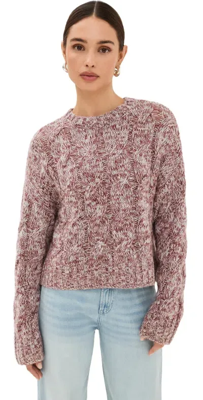 Sablyn Tristan M Marled Cashmere Crewneck Pullover Marled Cimarron