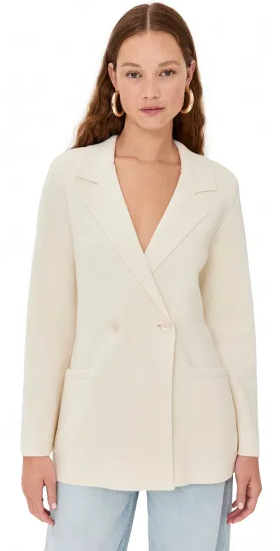 Sablyn Vivian Relaxed Double Breasted Blazer Gardenia