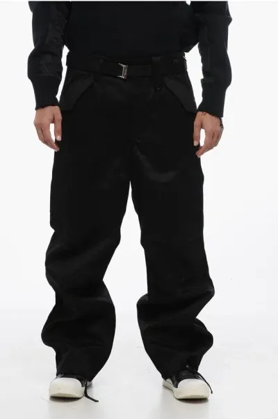 Sacai Belted Cargo Pants With Lace Detail