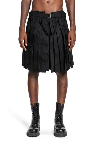 Sacai Bermudas In Black