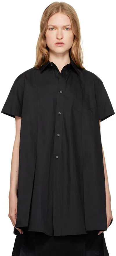 Sacai Black Paneled Shirt In 001 Black