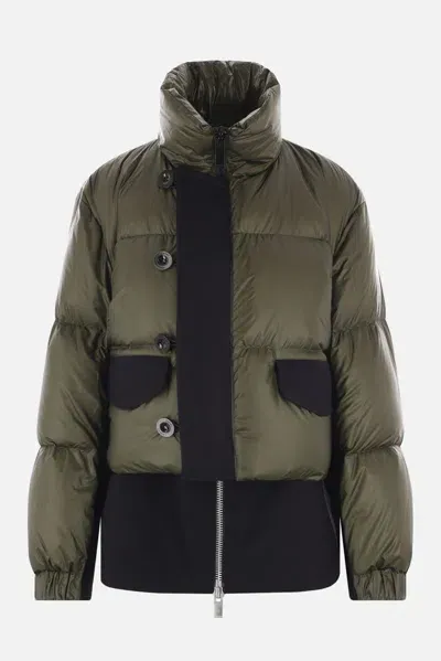 Sacai Coats & Jackets In Khaki+navy