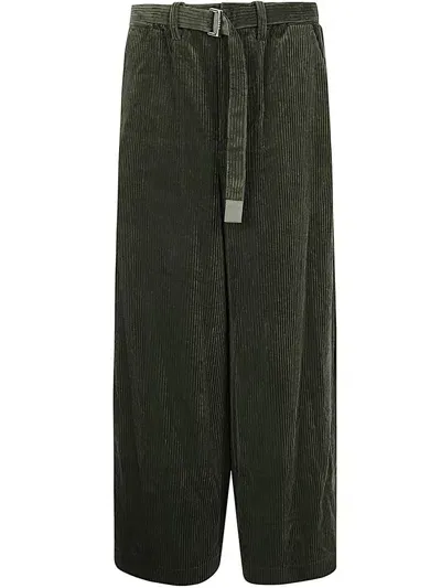 Sacai Corduroy Pants Clothing In Green