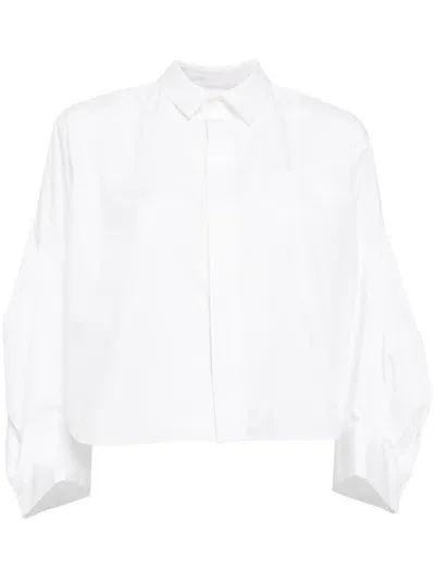 Sacai Cotton Poplin Shirt In White