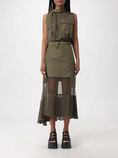 Sacai Dress  Woman In Kaki