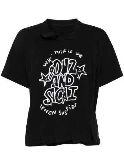 Sacai Gonz Print T-shirt In Black