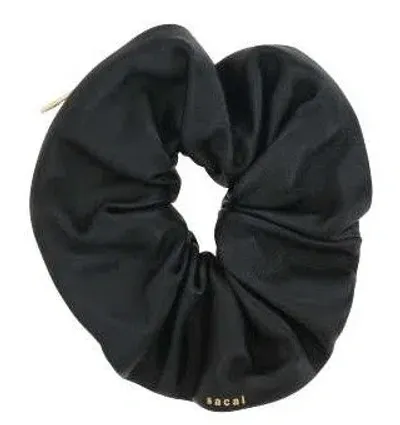 Sacai Logo Detailed Scrunchie In Black