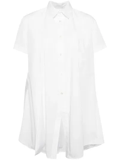 Sacai Panelled Shirt In White