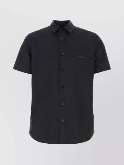 Sacai Rip Stop Shirt In Black