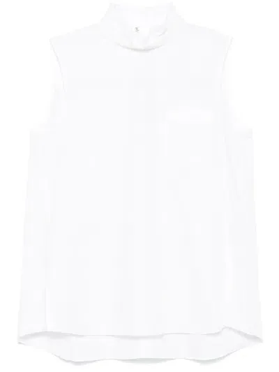 Sacai Sleeveless Blouse In White