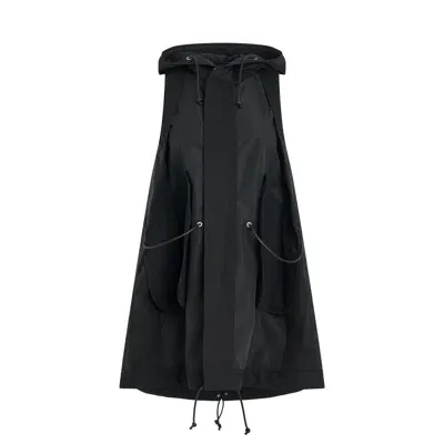 Sacai Taffeta Sleeveless Blouson In Black