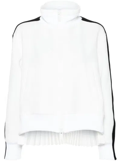 Sacai Technical-jersey Jacket In White