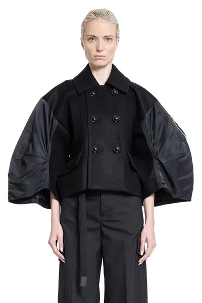 Sacai Woman Black Jackets