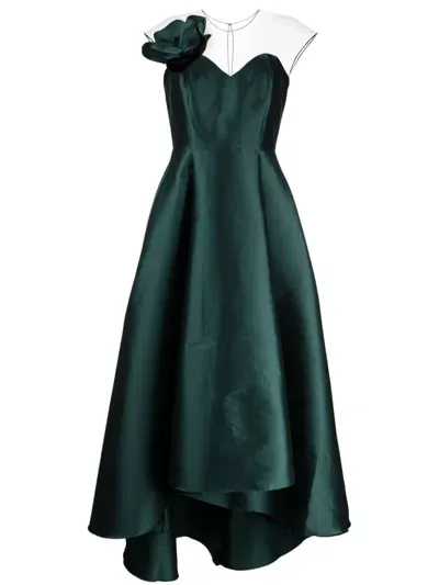 Sachin & Babi Blakely Stretch Mikado Gown In Forest Green