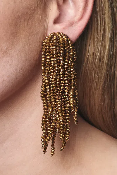 Sachin & Babi Fountain Earrings In Rust Gold