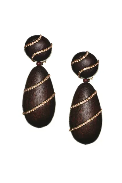 Sachin & Babi Hudson Earrings In Robles Wood & Champagne