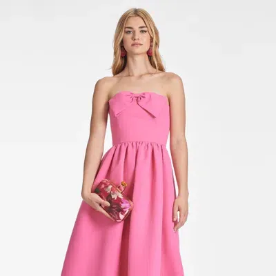 Sachin & Babi Isabeau Gown In Shocking Pink