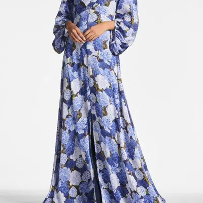 Sachin & Babi Jenny Floral-print Maxi Dress In Rosa Azurro