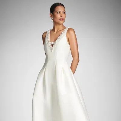 Sachin & Babi Millie Mikado Midi Dress In Off White