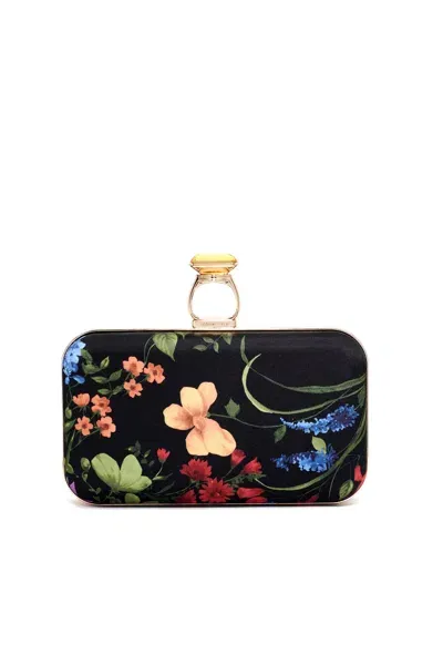 Sachin & Babi On The Rocks Clutch In Noir Wildflower