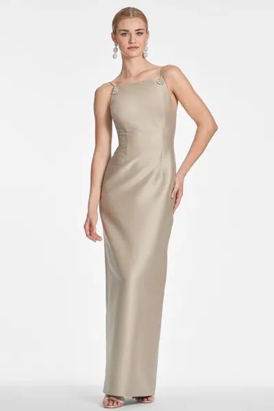 Sachin & Babi Pryce Gown In Neutral